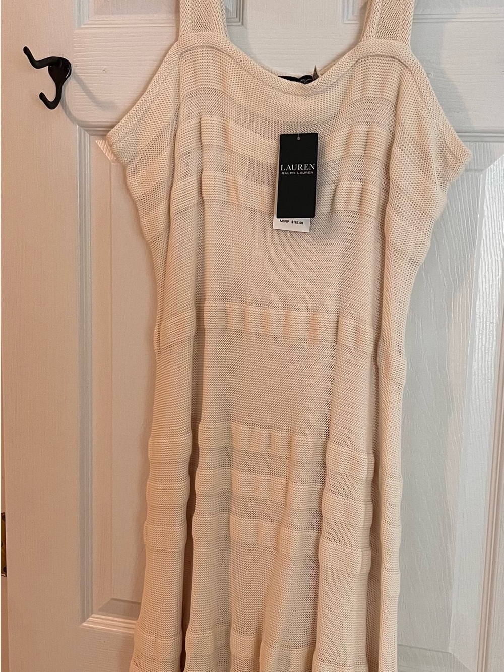 Lauren Ralph Lauren Cream Sleeveless Knit Dress